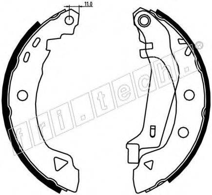 FRI.TECH. 1088218Y Комплект гальмівних колодок