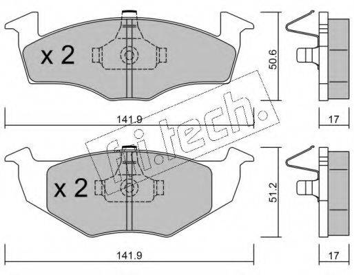 FRI.TECH. 2150 Комплект гальмівних колодок, дискове гальмо