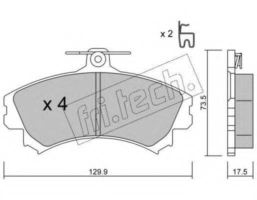 FRI.TECH. 2251 Комплект гальмівних колодок, дискове гальмо