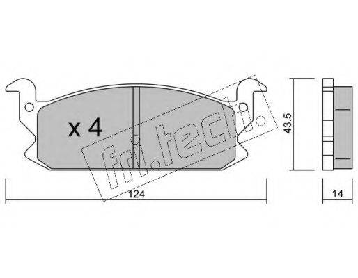 FRI.TECH. 3890 Комплект гальмівних колодок, дискове гальмо