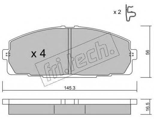 FRI.TECH. 4490 Комплект гальмівних колодок, дискове гальмо