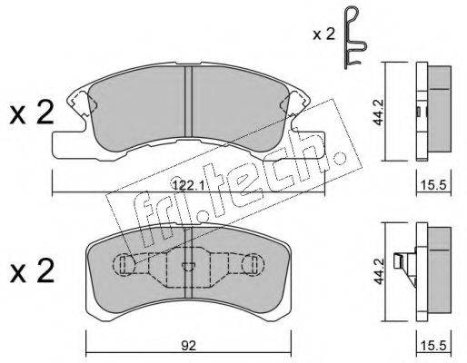 FRI.TECH. 6210 Комплект гальмівних колодок, дискове гальмо
