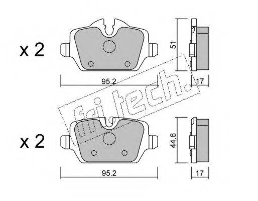 FRI.TECH. 6570 Комплект гальмівних колодок, дискове гальмо