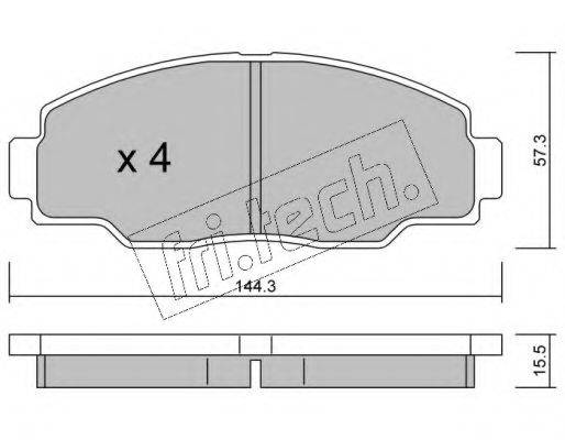 FRI.TECH. 7710 Комплект гальмівних колодок, дискове гальмо