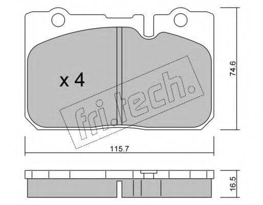 FRI.TECH. 7730 Комплект гальмівних колодок, дискове гальмо