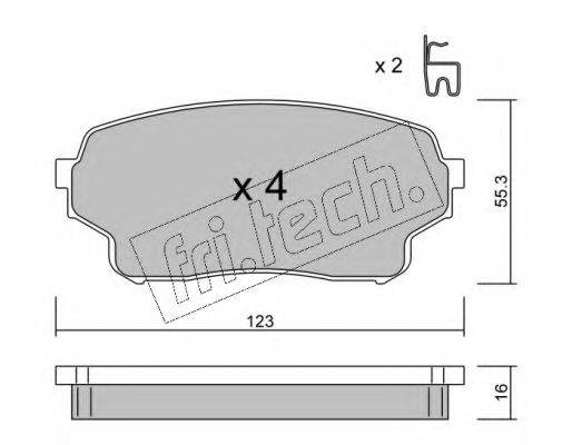 FRI.TECH. 7810 Комплект гальмівних колодок, дискове гальмо