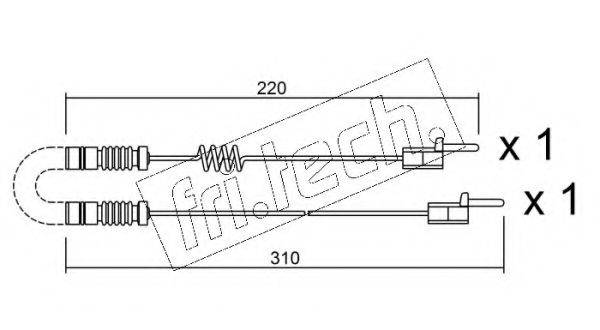 FRI.TECH. SU171K Сигналізатор, знос гальмівних колодок