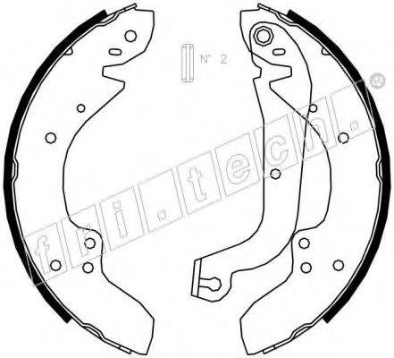 FRI.TECH. 17404 Комплект гальмівних колодок