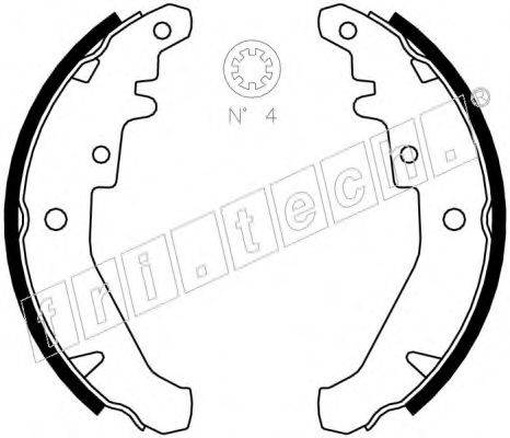 FRI.TECH. 17437 Комплект гальмівних колодок