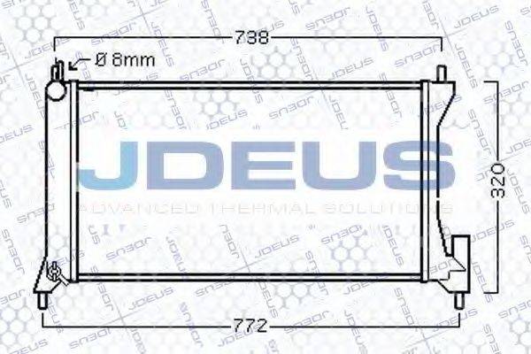 JDEUS 020M11 Радіатор, охолодження двигуна