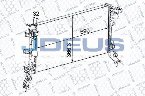 JDEUS 023M62 Радіатор, охолодження двигуна