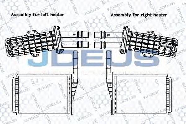 JDEUS RA2230512 Теплообмінник, опалення салону