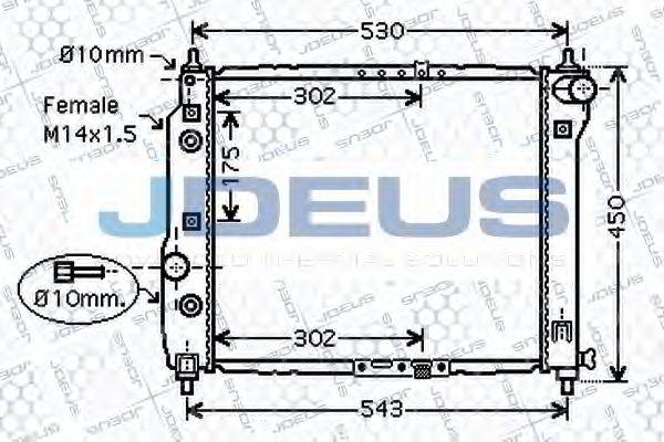 JDEUS 056M12 Радіатор, охолодження двигуна