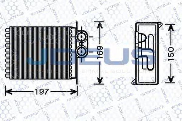 JDEUS 217M83 Теплообмінник, опалення салону