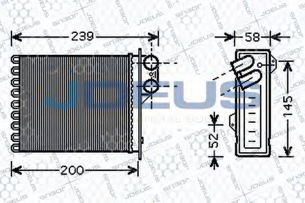 JDEUS 223M40 Теплообмінник, опалення салону