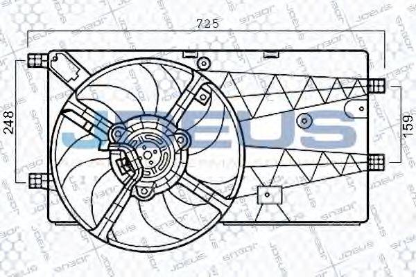 JDEUS EV111290 Вентилятор, охолодження двигуна