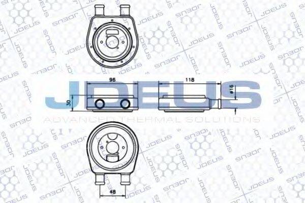 JDEUS 499M90 масляний радіатор, моторне масло