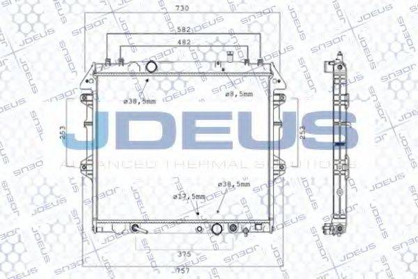 JDEUS 028M85 Радіатор, охолодження двигуна