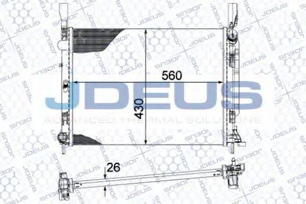 JDEUS 023M93 Радіатор, охолодження двигуна