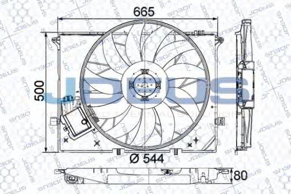 JDEUS EV170710 Вентилятор, охолодження двигуна