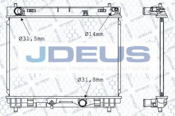 JDEUS 028M33 Радіатор, охолодження двигуна