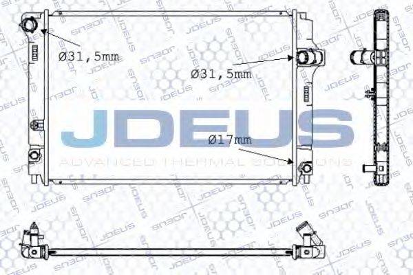 JDEUS 028M93 Радіатор, охолодження двигуна