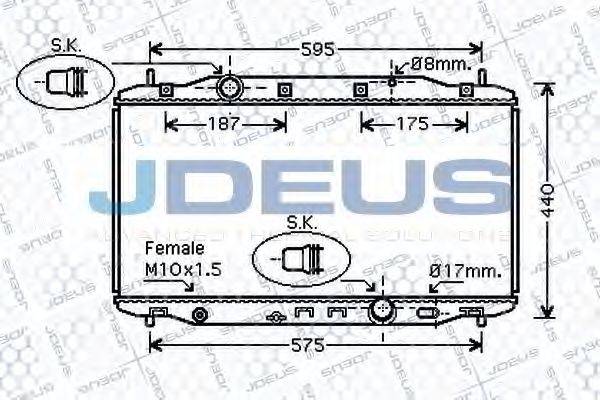 JDEUS 013M29 Радіатор, охолодження двигуна