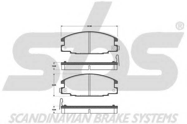 SBS 1501221405 Комплект гальмівних колодок, дискове гальмо