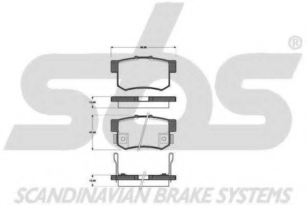 SBS 1501222635 Комплект гальмівних колодок, дискове гальмо