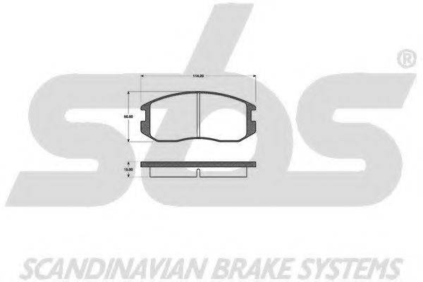 SBS 1501223017 Комплект гальмівних колодок, дискове гальмо