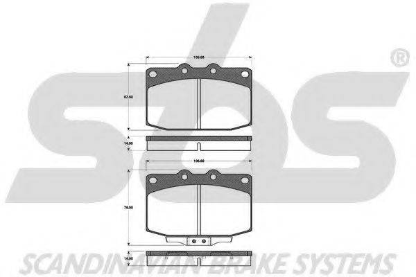 SBS 1501223231 Комплект гальмівних колодок, дискове гальмо