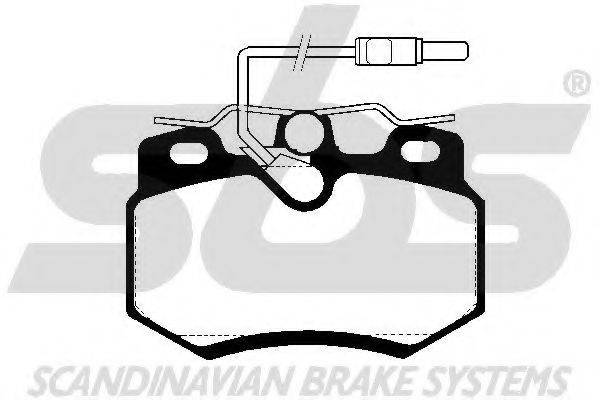 SBS 1501223713 Комплект гальмівних колодок, дискове гальмо