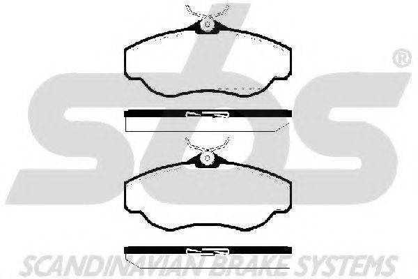 SBS 1501224012 Комплект гальмівних колодок, дискове гальмо