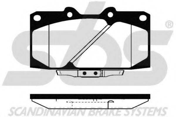 SBS 1501224412 Комплект гальмівних колодок, дискове гальмо