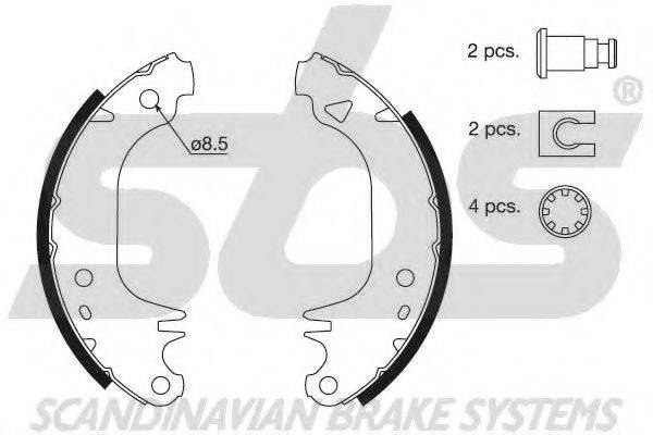 SBS 18492799407 Комплект гальмівних колодок