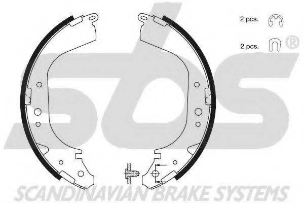SBS 18512745425 Комплект гальмівних колодок