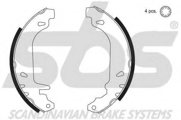 SBS 18492739476 Комплект гальмівних колодок