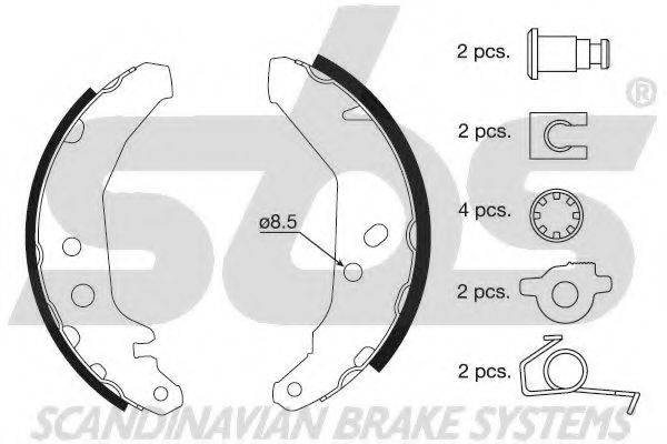 SBS 18492725517 Комплект гальмівних колодок