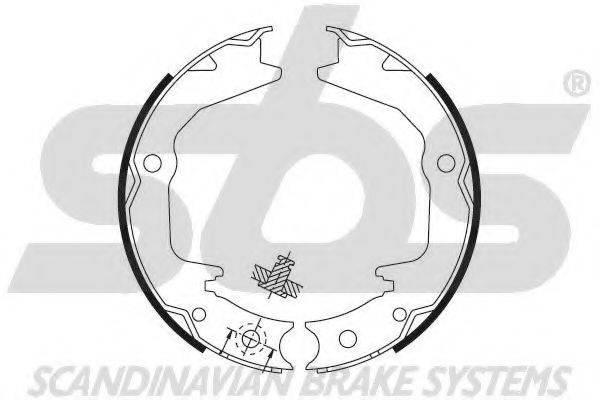 SBS 18492730674 Комплект гальмівних колодок, стоянкова гальмівна система