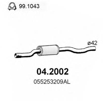 ASSO 042002 Передглушувач вихлопних газів