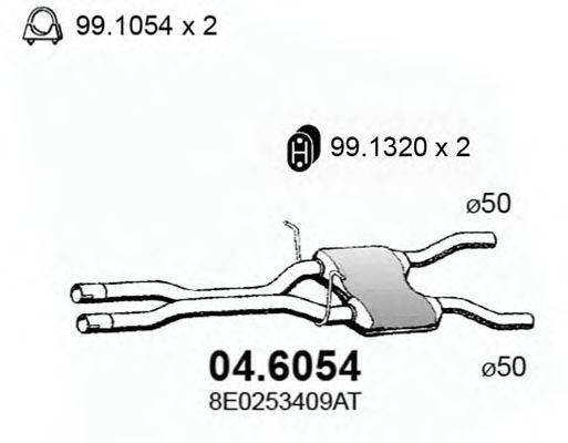 ASSO 046054 Середній глушник вихлопних газів