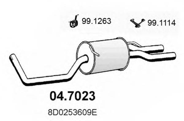 ASSO 047023 Глушник вихлопних газів кінцевий