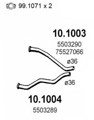 ASSO 101003 Труба вихлопного газу