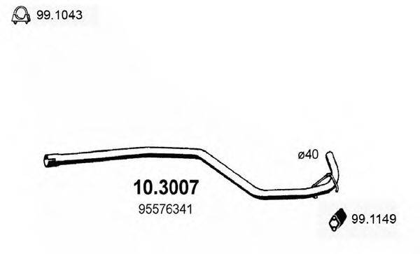 ASSO 103007 Труба вихлопного газу