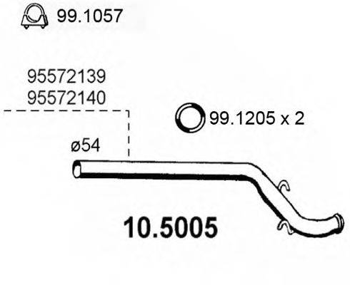 ASSO 105005 Труба вихлопного газу