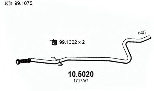 ASSO 105020 Труба вихлопного газу