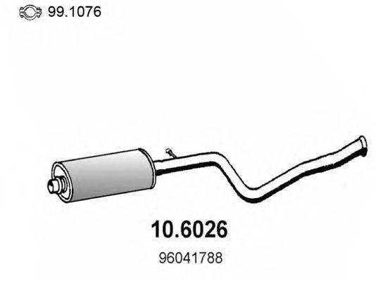 ASSO 106026 Середній глушник вихлопних газів