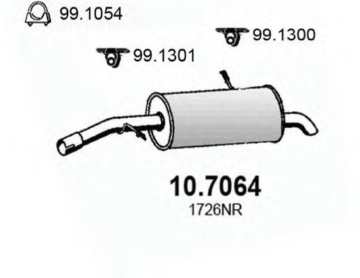 ASSO 107064 Глушник вихлопних газів кінцевий