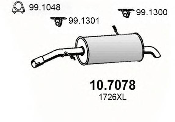 ASSO 107078 Глушник вихлопних газів кінцевий