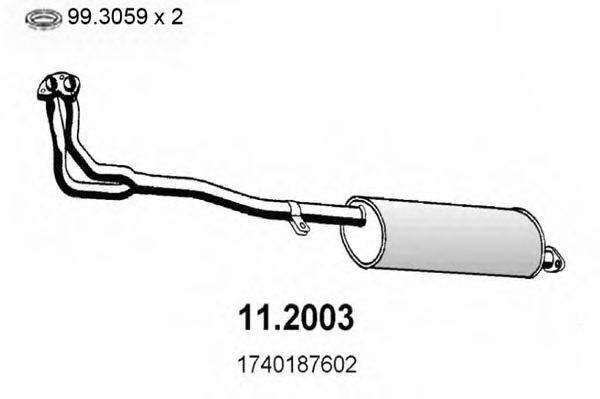 ASSO 112003 Передглушувач вихлопних газів